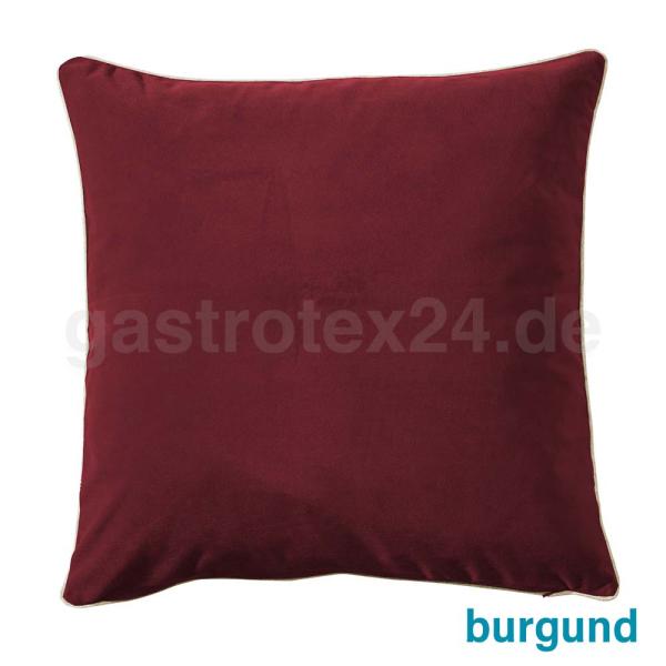 Dekokissen  Melva Velour Farbe burgund